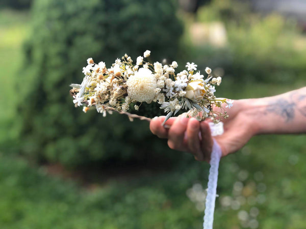 Ivory flower crown for mummy and daughter Beige Flower hair accessories Mother and daughter wreath Children's hair wreath Magaela