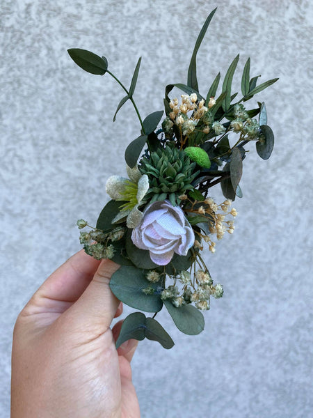 Greenery wedding hair comb Baby's breath bridal hair comb Flower hair clip for bride Magaela accessories Wedding accessories Blumenkamm