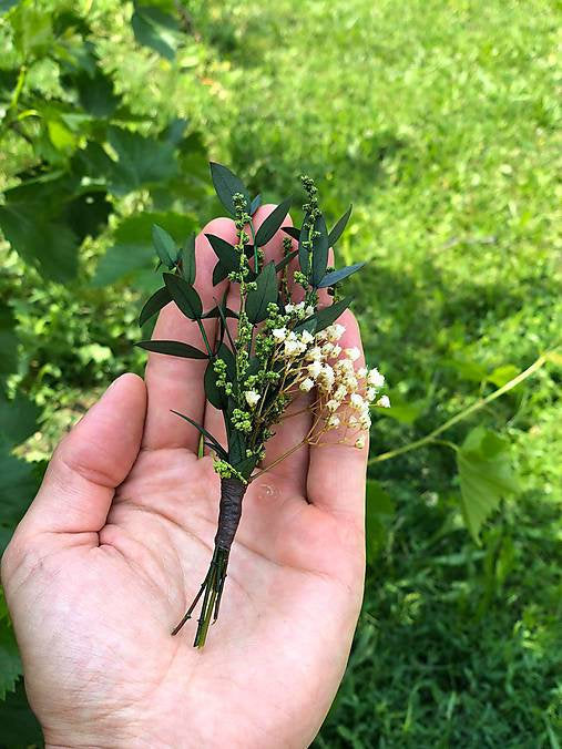 Greenery wedding buttonhole Natural Groom accessories Baby's breath boutonniere Accessories for groom Handmade Wedding accessories Magaela