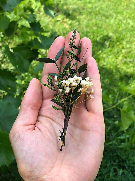 Greenery wedding buttonhole Natural Groom accessories Baby's breath boutonniere Accessories for groom Handmade Wedding accessories Magaela