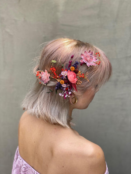 Flexible flower comb Wedding hair vine Bendable flower comb Hair arrangement Wedding accessories Bridal shapeable flower comb Magaela