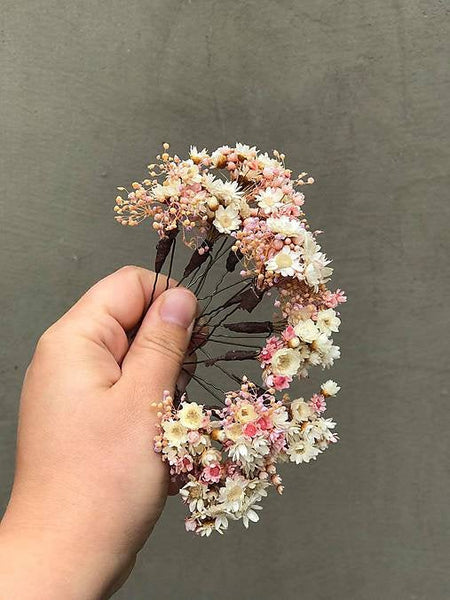 Bridal blush and ivory hair pins