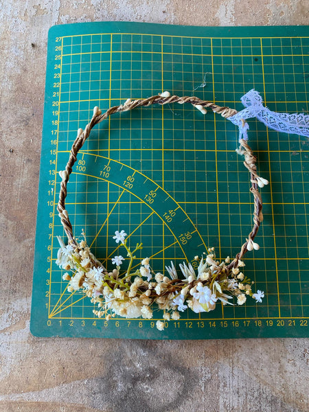 Ivory flower crown for mummy and daughter Beige Flower hair accessories Mother and daughter wreath Children's hair wreath Magaela