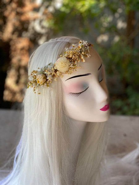 Ivory flower crown for mummy and daughter Beige Flower hair accessories Mother and daughter wreath Children's hair wreath Magaela