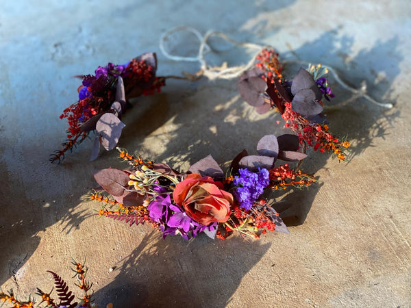 Wedding set Flower bridal set Wedding inspiration Unique hair wreath Bride to be Wedding bouquet Autumn wedding Magaela accessories Handmade