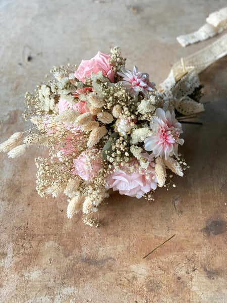 Pink and ivory romantic wedding bouquet Blush Bridal bouquet Flower Bridesmaid Bouquet Artificial Bouquet Magaela accessories Personalised