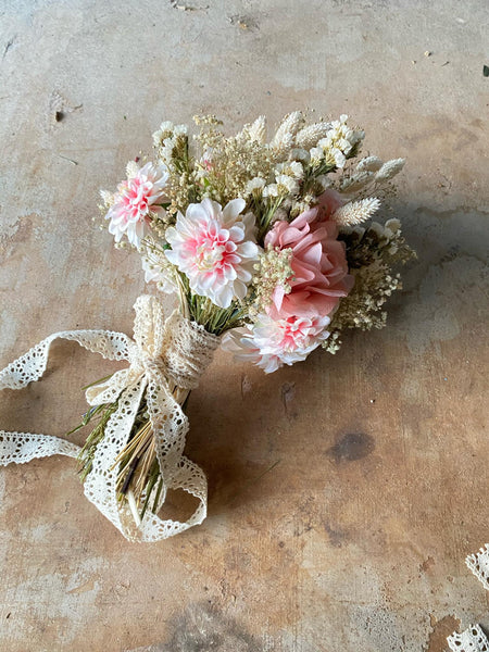 Pink and ivory romantic wedding bouquet Blush Bridal bouquet Flower Bridesmaid Bouquet Artificial Bouquet Magaela accessories Personalised