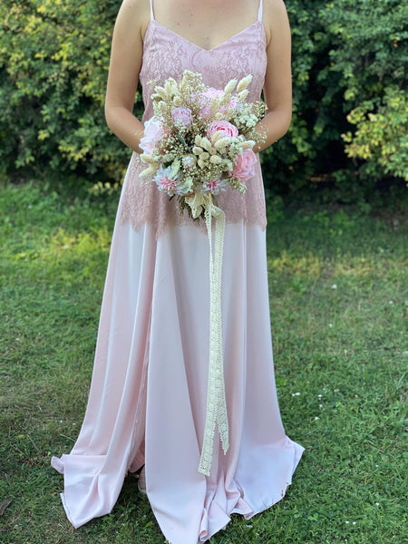 Pink and ivory romantic wedding bouquet Blush Bridal bouquet Flower Bridesmaid Bouquet Artificial Bouquet Magaela accessories Personalised