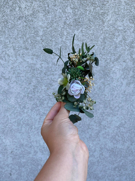 Greenery wedding hair comb Baby's breath bridal hair comb Flower hair clip for bride Magaela accessories Wedding accessories Blumenkamm