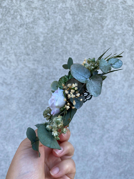 Greenery wedding hair comb Baby's breath bridal hair comb Flower hair clip for bride Magaela accessories Wedding accessories Blumenkamm