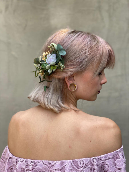 Greenery wedding hair comb Baby's breath bridal hair comb Flower hair clip for bride Magaela accessories Wedding accessories Blumenkamm
