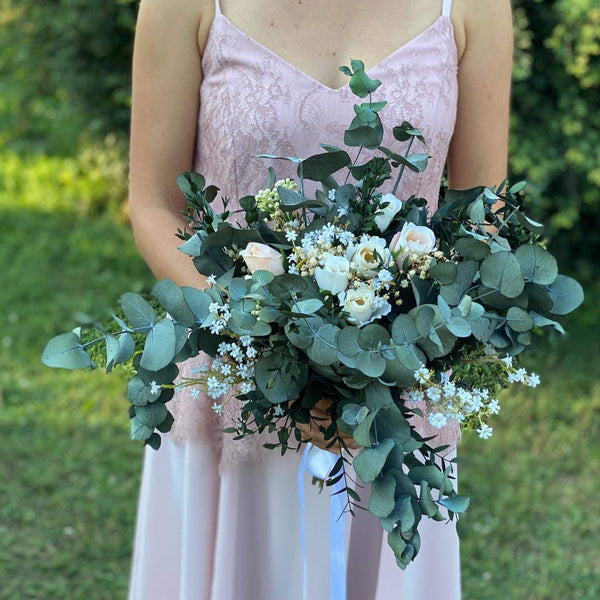 Eucalyptus wedding bouquet Bridal bouquet Flower Bridal Bouquet Boho Bouquet Natural Bouquet Bridesmaid Bouquet Artificial Bouquet