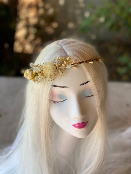 Ivory flower crown for mummy and daughter Beige Flower hair accessories Mother and daughter wreath Children's hair wreath Magaela