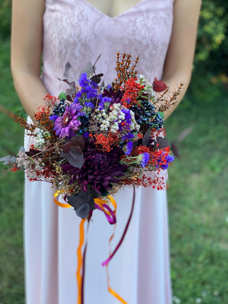 Wedding set Flower bridal set Wedding inspiration Unique hair wreath Bride to be Wedding bouquet Autumn wedding Magaela accessories Handmade