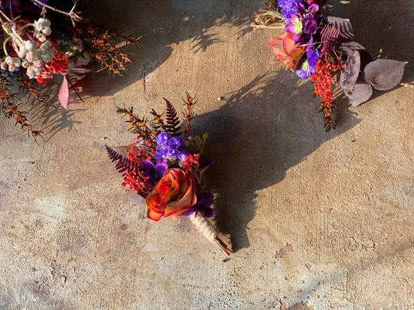 Wedding set Flower bridal set Wedding inspiration Unique hair wreath Bride to be Wedding bouquet Autumn wedding Magaela accessories Handmade