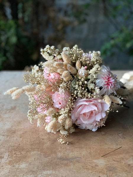Pink and ivory romantic wedding bouquet Blush Bridal bouquet Flower Bridesmaid Bouquet Artificial Bouquet Magaela accessories Personalised