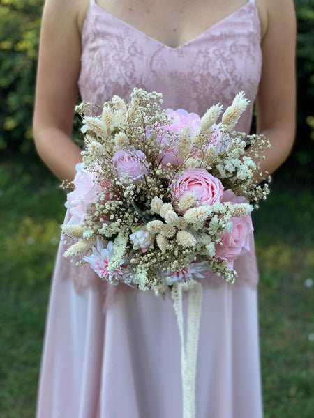 Pink and ivory romantic wedding bouquet Blush Bridal bouquet Flower Bridesmaid Bouquet Artificial Bouquet Magaela accessories Personalised