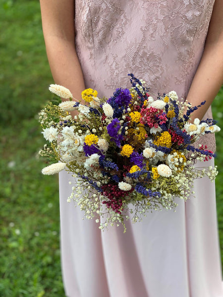 Meadow wedding bouquet Bridal flower bouquet Preserved bouquet Magaela Wedding accessories Colourful bouquet Autumn bouquet Handmade