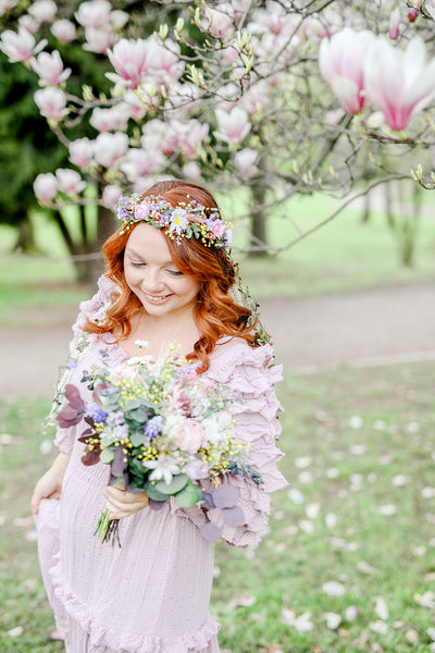 Romantic bridal bouquet Meadow flower bouquet Magaela Wedding Natural pastel bouquet for bride Handmade bridesmaid Preserved bouquet