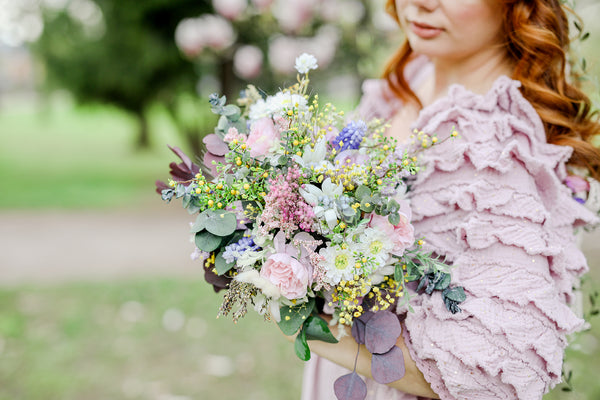 Romantic bridal bouquet Meadow flower bouquet Magaela Wedding Natural pastel bouquet for bride Handmade bridesmaid Preserved bouquet