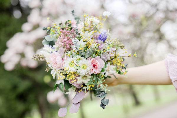 Romantic bridal bouquet Meadow flower bouquet Magaela Wedding Natural pastel bouquet for bride Handmade bridesmaid Preserved bouquet