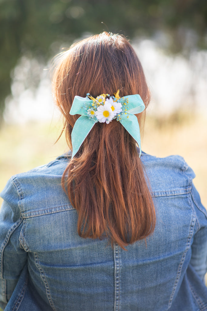 Turquoise flower sale hair accessories