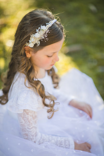 Holy communion flower headband