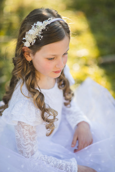 Holy communion flower headband