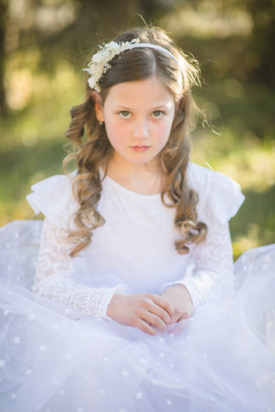 Holy communion flower headband