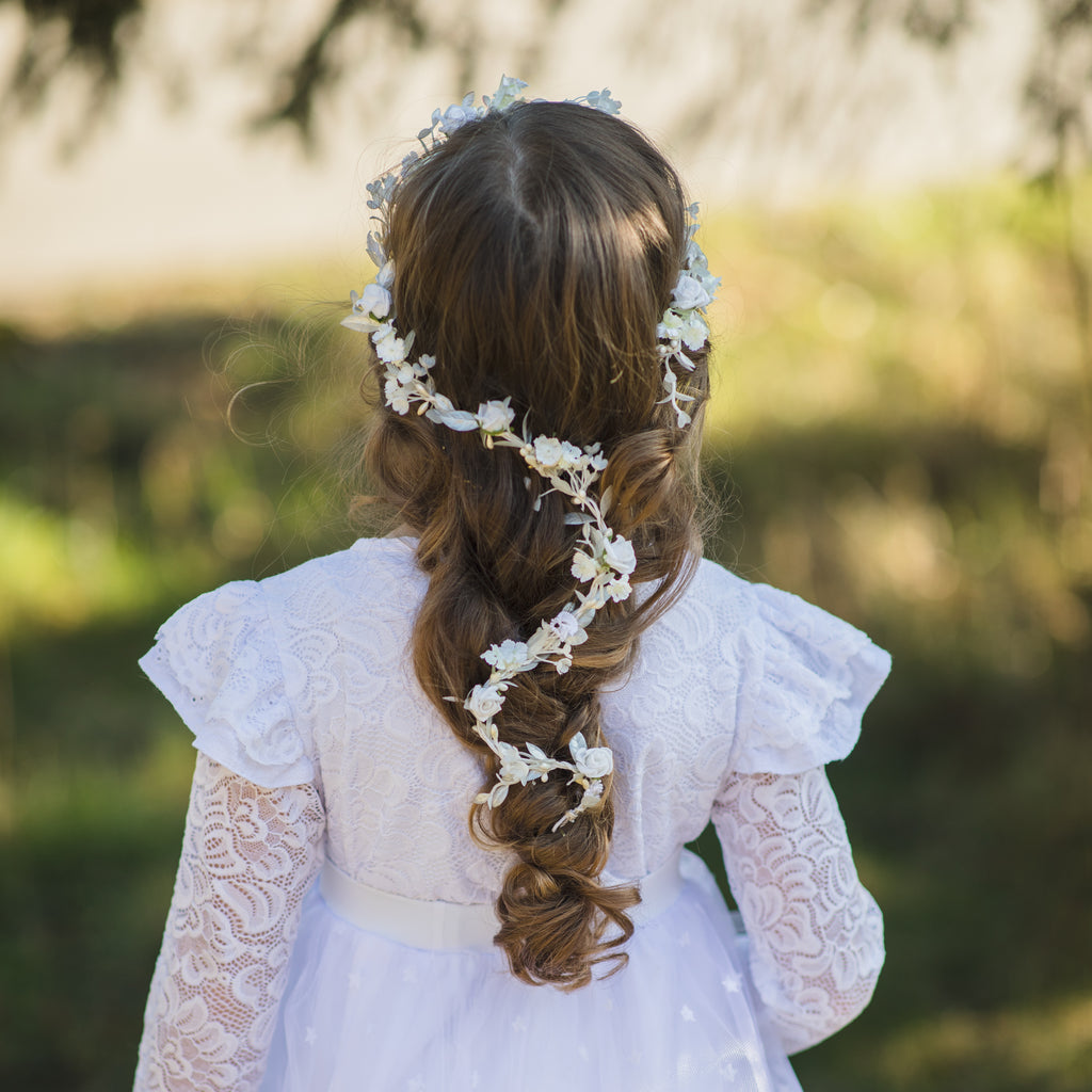 Little white store flowers for hair