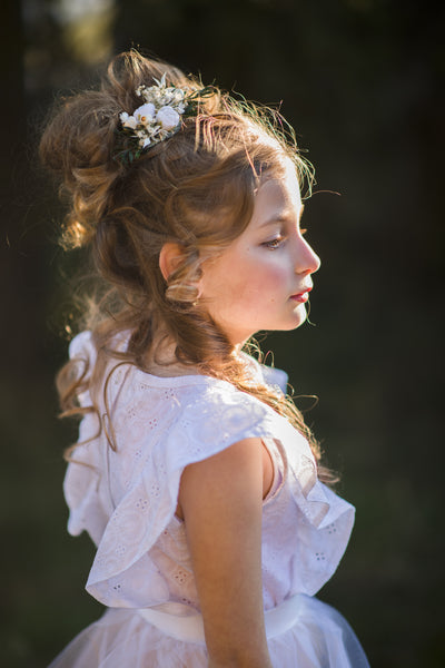 Flower hair clip for first communion