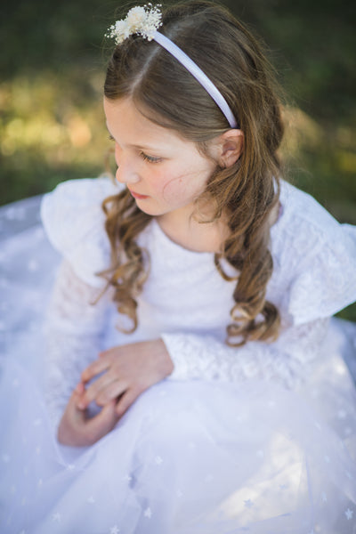 Ivory Communion floral headpiece