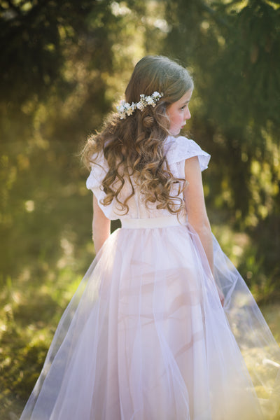 First Communion flower half wreath