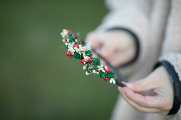 Christmas winter flower headbands