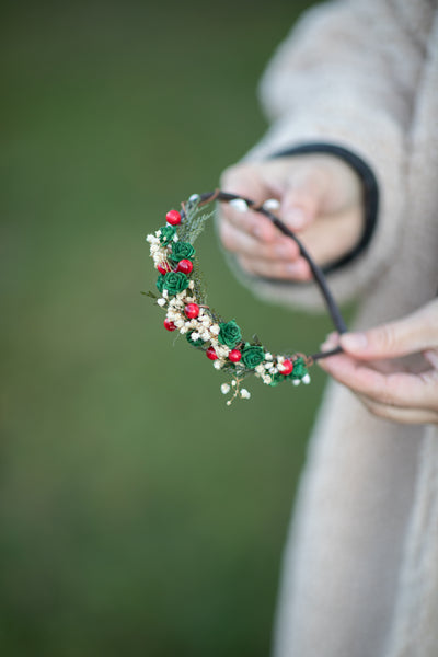 Christmas winter flower headbands