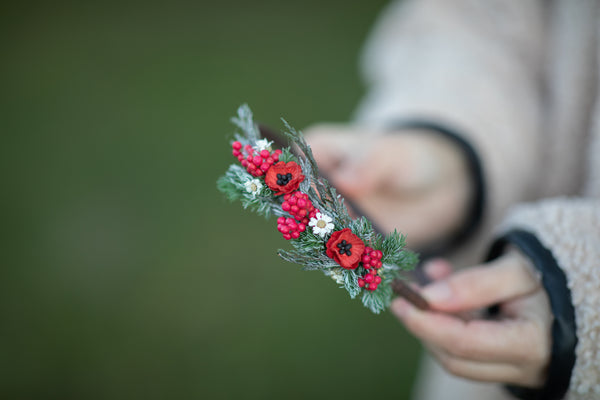 Christmas winter flower headbands