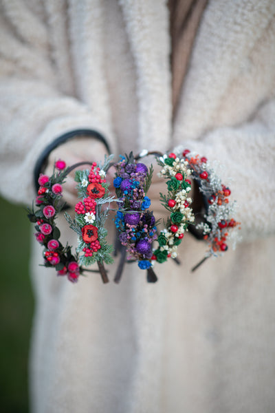 Christmas winter flower headbands