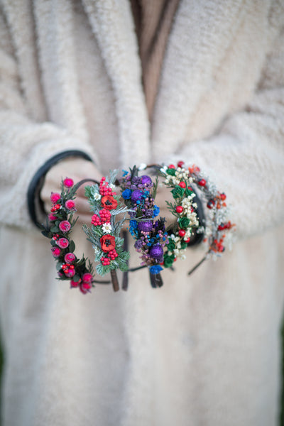 Christmas winter flower headbands