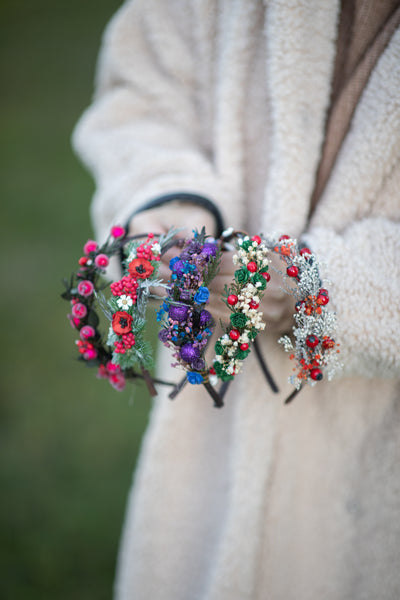 Christmas winter flower headbands