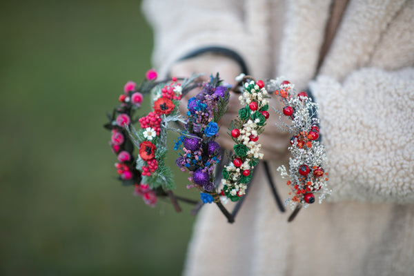 Christmas winter flower headbands