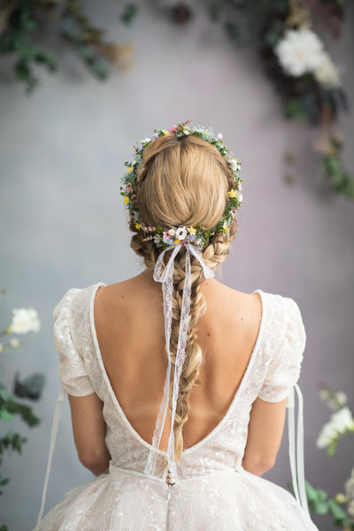 Meadow flower hair comb and hairpins