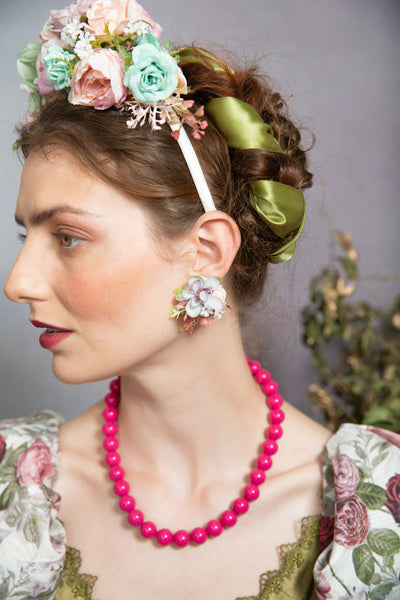 Pastel wedding earrings