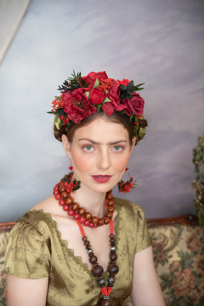 Red Frida Kahlo headband