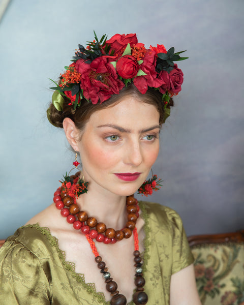 Red Frida Kahlo headband