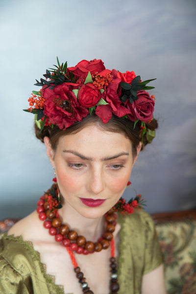 Red Frida Kahlo headband