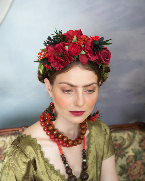 Red Frida Kahlo headband