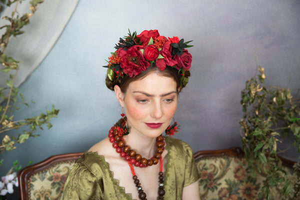 Red Frida Kahlo headband