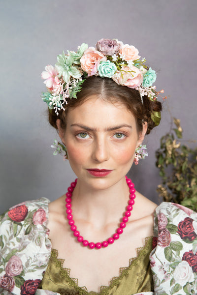 Pastel Frida Kahlo wedding headband