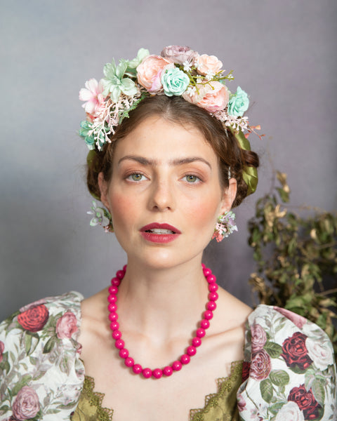 Pastel Frida Kahlo wedding headband