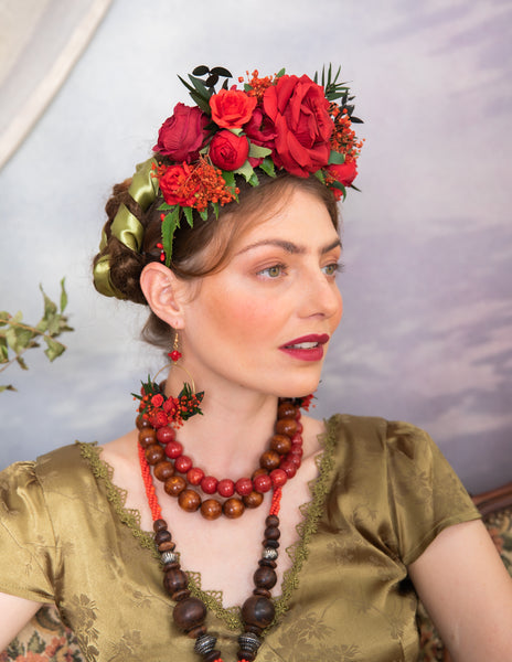 Red Frida Kahlo headband